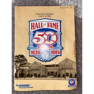 MLB Baseball Hall of Fame HOF 1989 Program 50th Anniversary Celebration *read